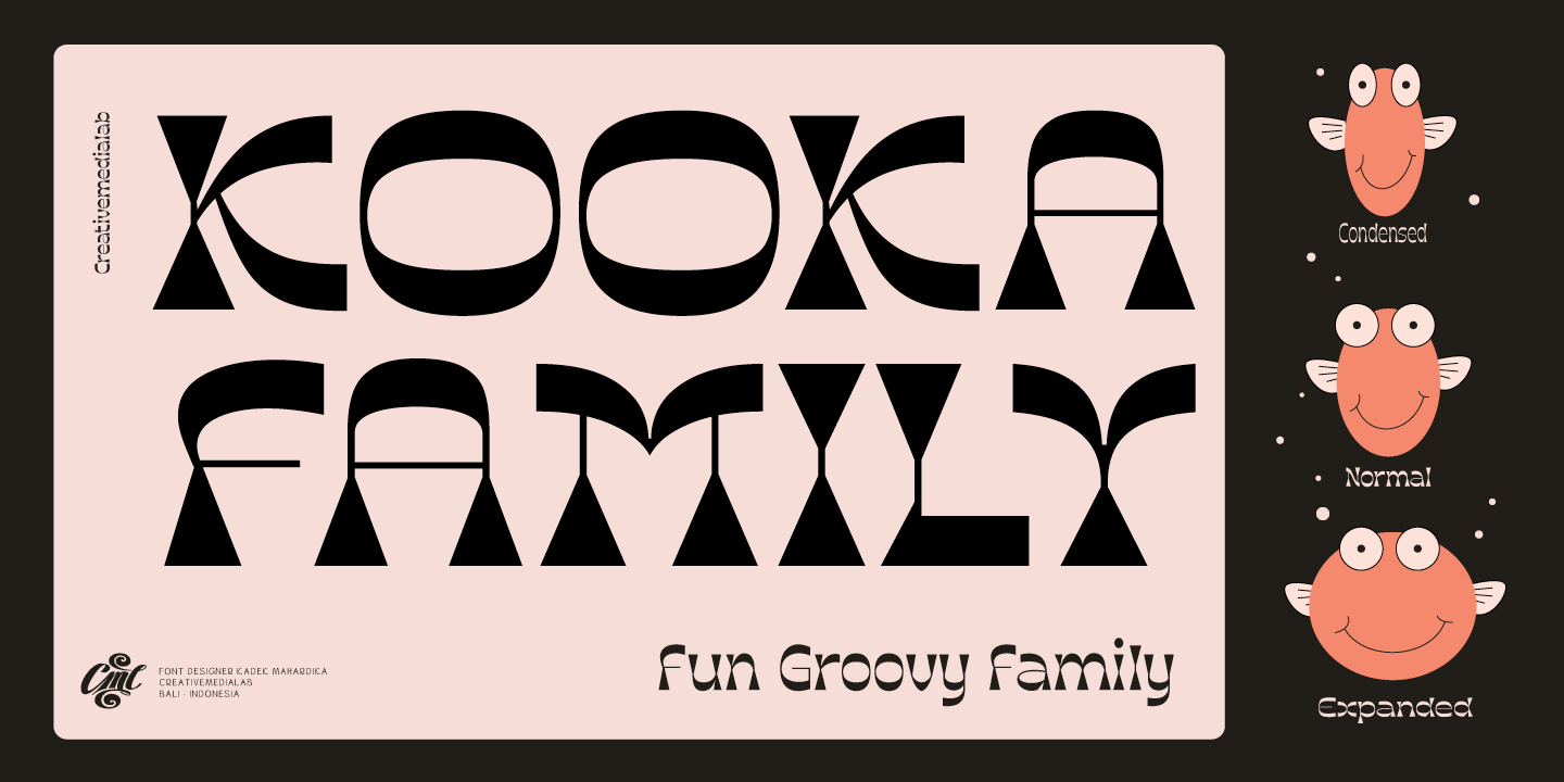 Kooka Extra Light Expanded Font preview